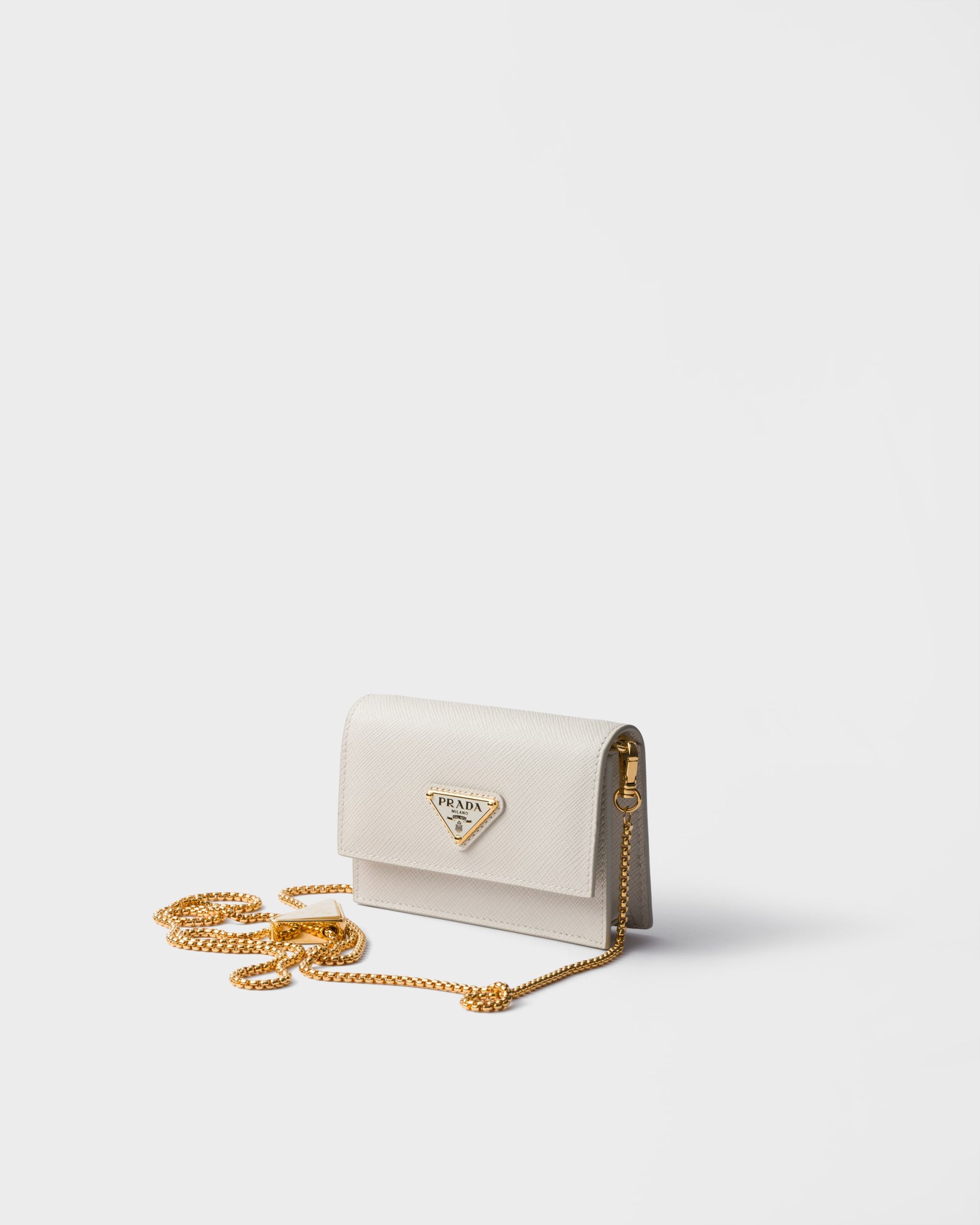 Prada Saffiano leather card holder with shoulder strap - Image 4